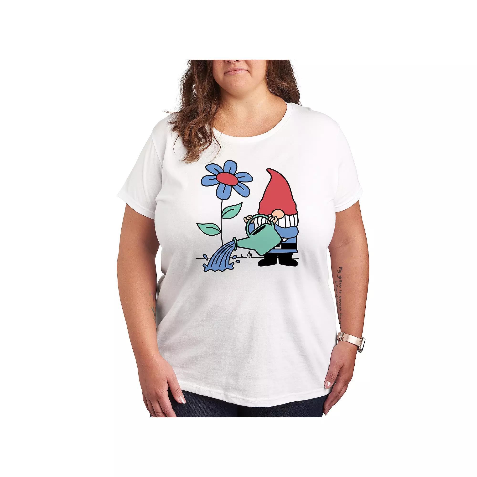 Plus Gardening Gnome Graphic Tee, Womens Product Image