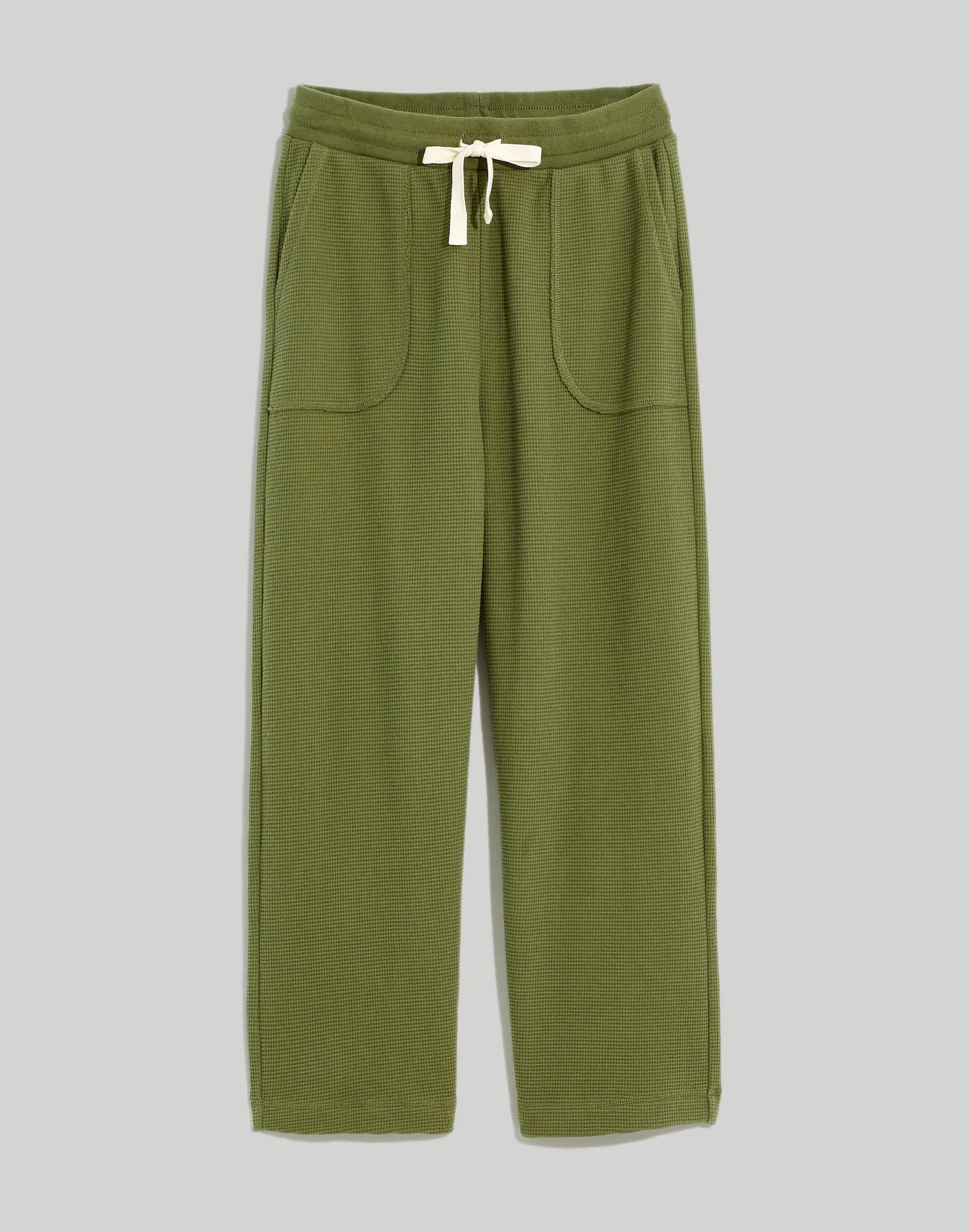 Textured Waffle Straight Sweatpants Product Image