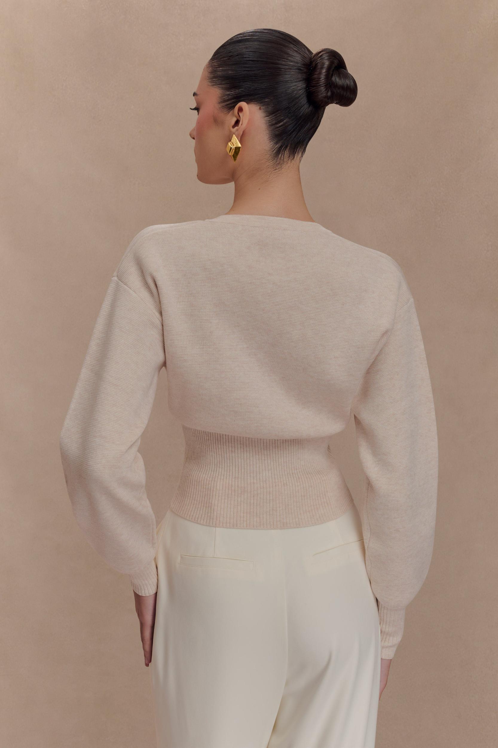 Ferne Button Up Knit Cardigan - Oat Marle Product Image