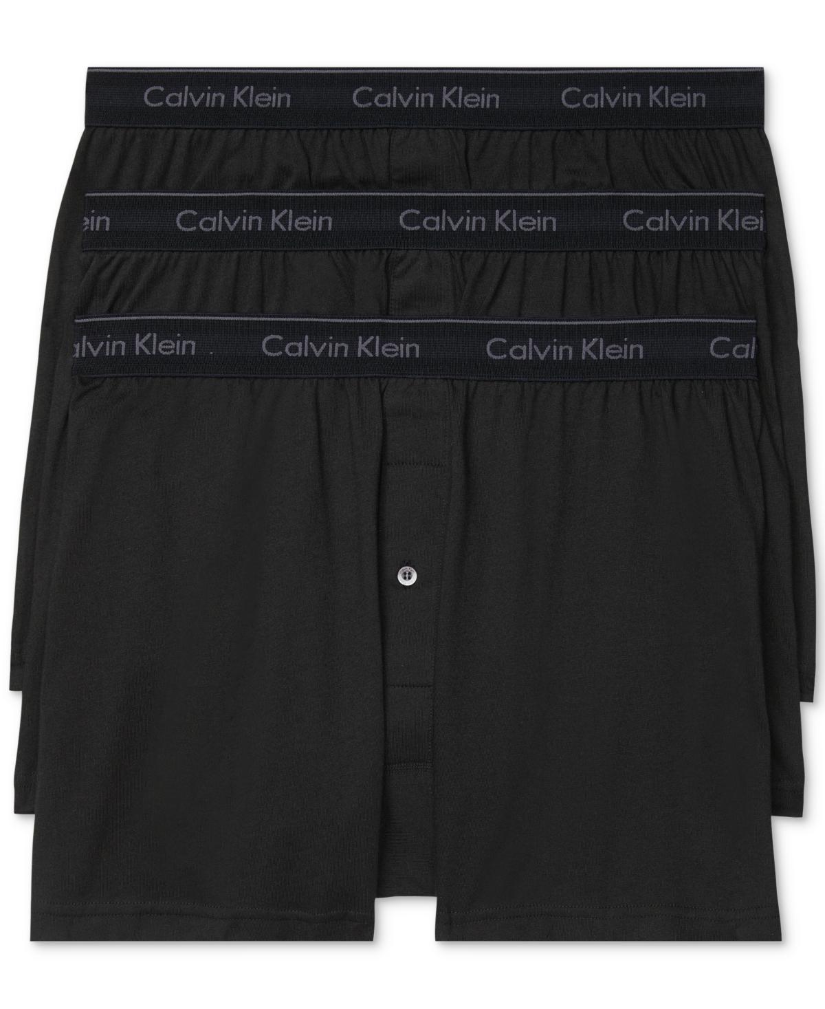 Men's Calvin Klein 3-pack Cotton Classics Woven Boxers, Size: Small, Black Patterned Product Image