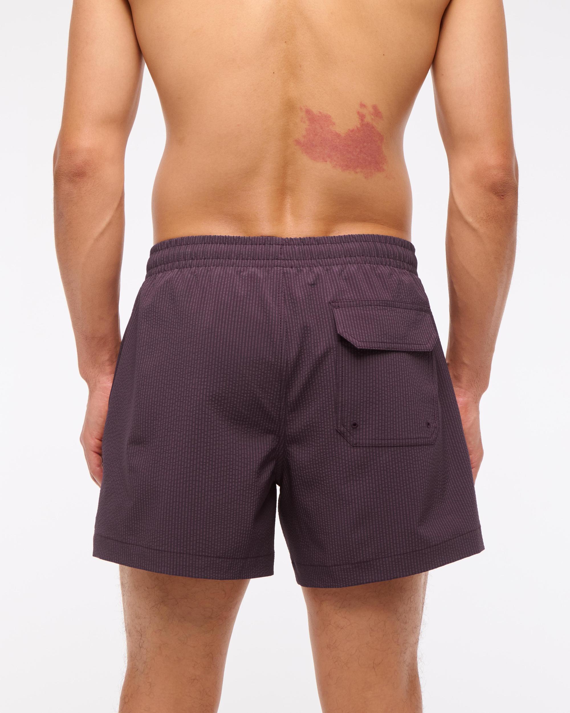 Pull-On Wide Seersucker Swim Trunk Product Image