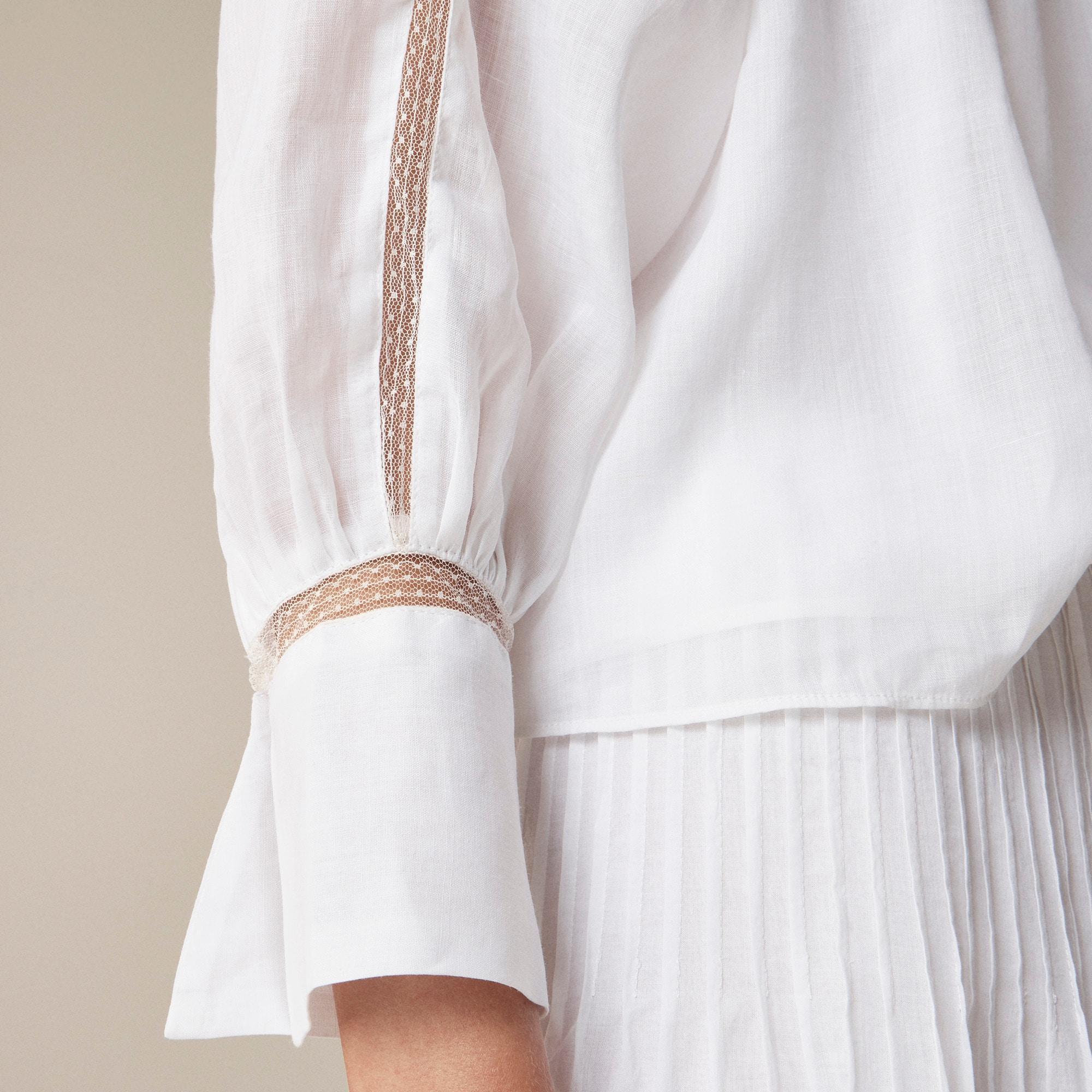 Lace-trim gathered top Product Image
