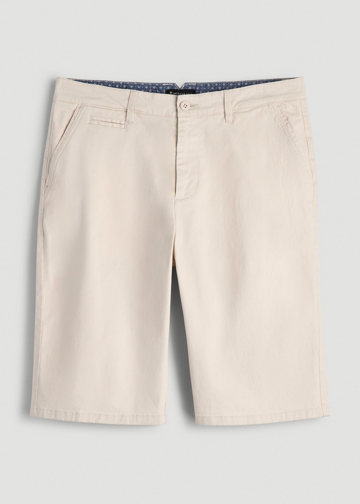 Chino Shorts for Tall Men in Chalk Product Image