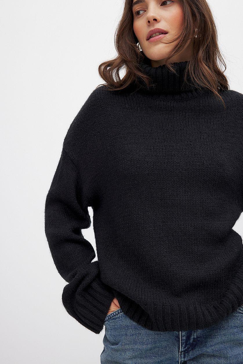 Turtle Neck Knitted Sweater Product Image