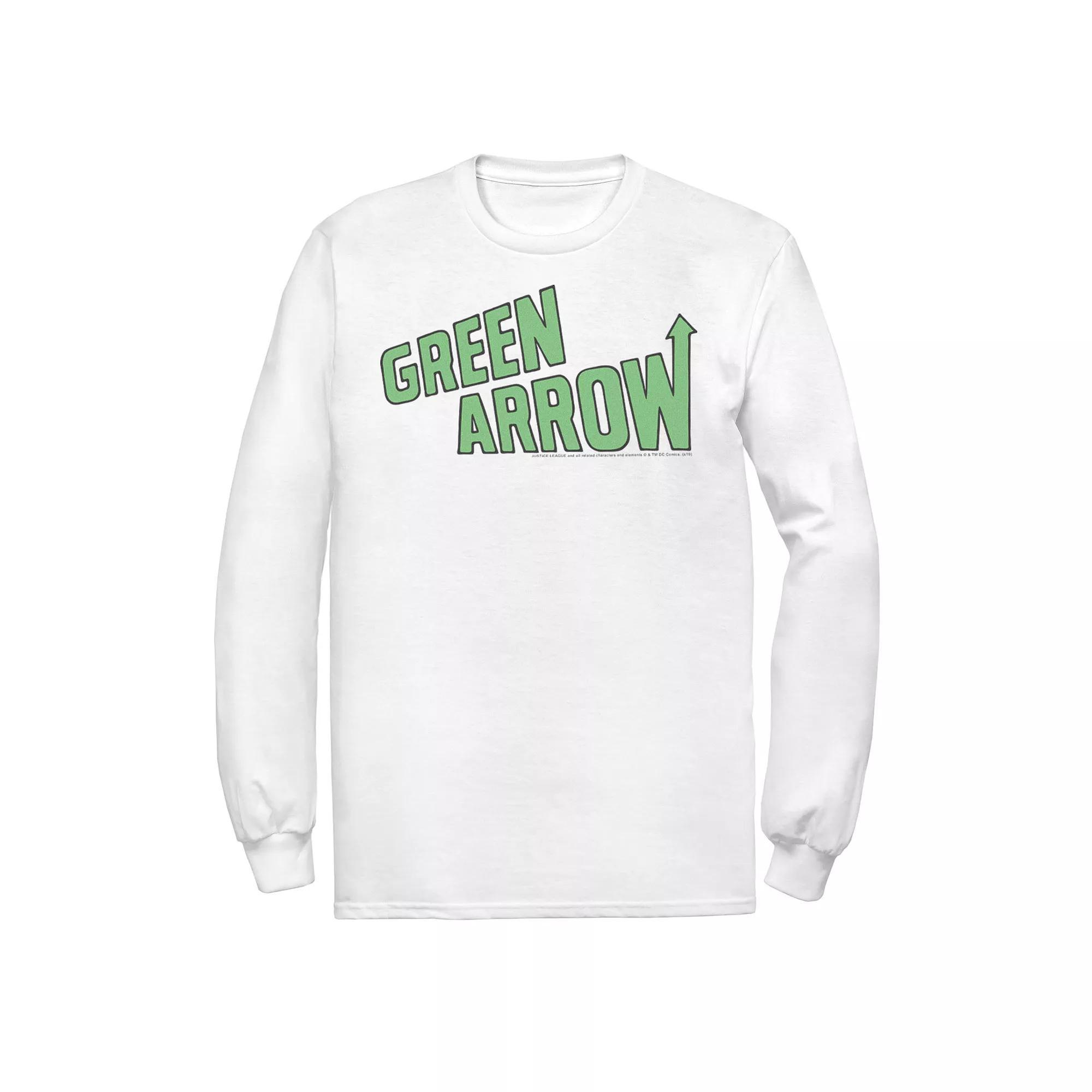 Mens DC Comics The Green Arrow Text Poster Tee Product Image