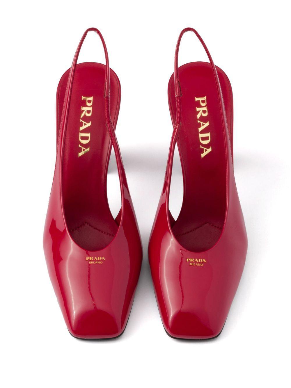 85mm leather slingback pumps Product Image
