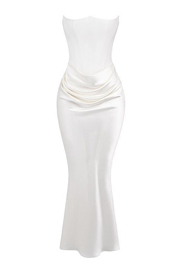 Persephone Ivory Strapless Corset Dress Product Image