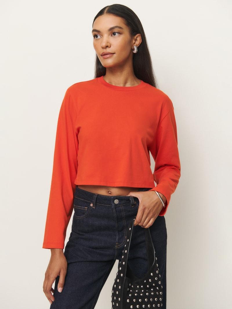 Asher Cropped Oversized Longsleeve Tee Product Image