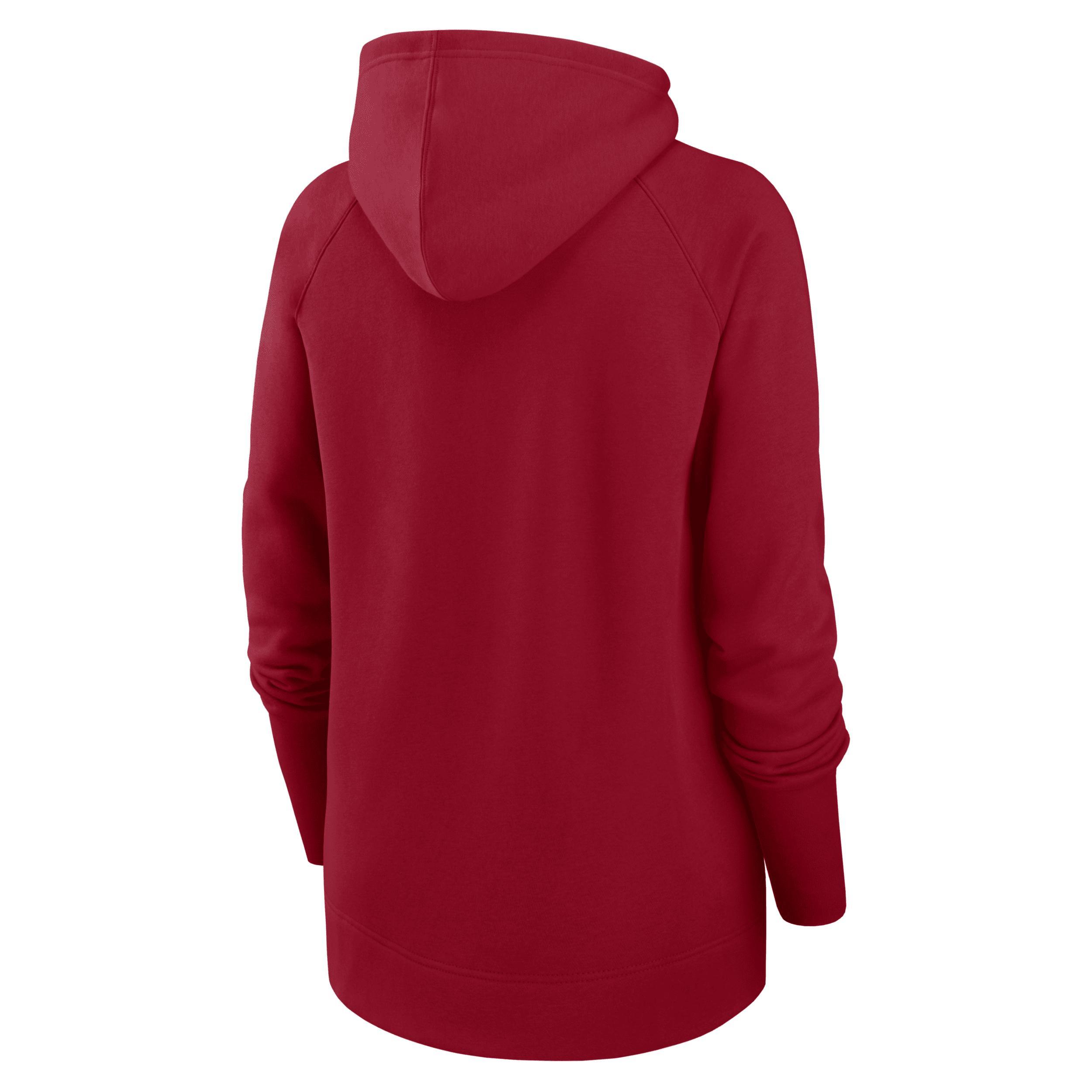 Womens Nike New England Patriots Asymmetrical Raglan Full-Zip Hoodie Blue Product Image