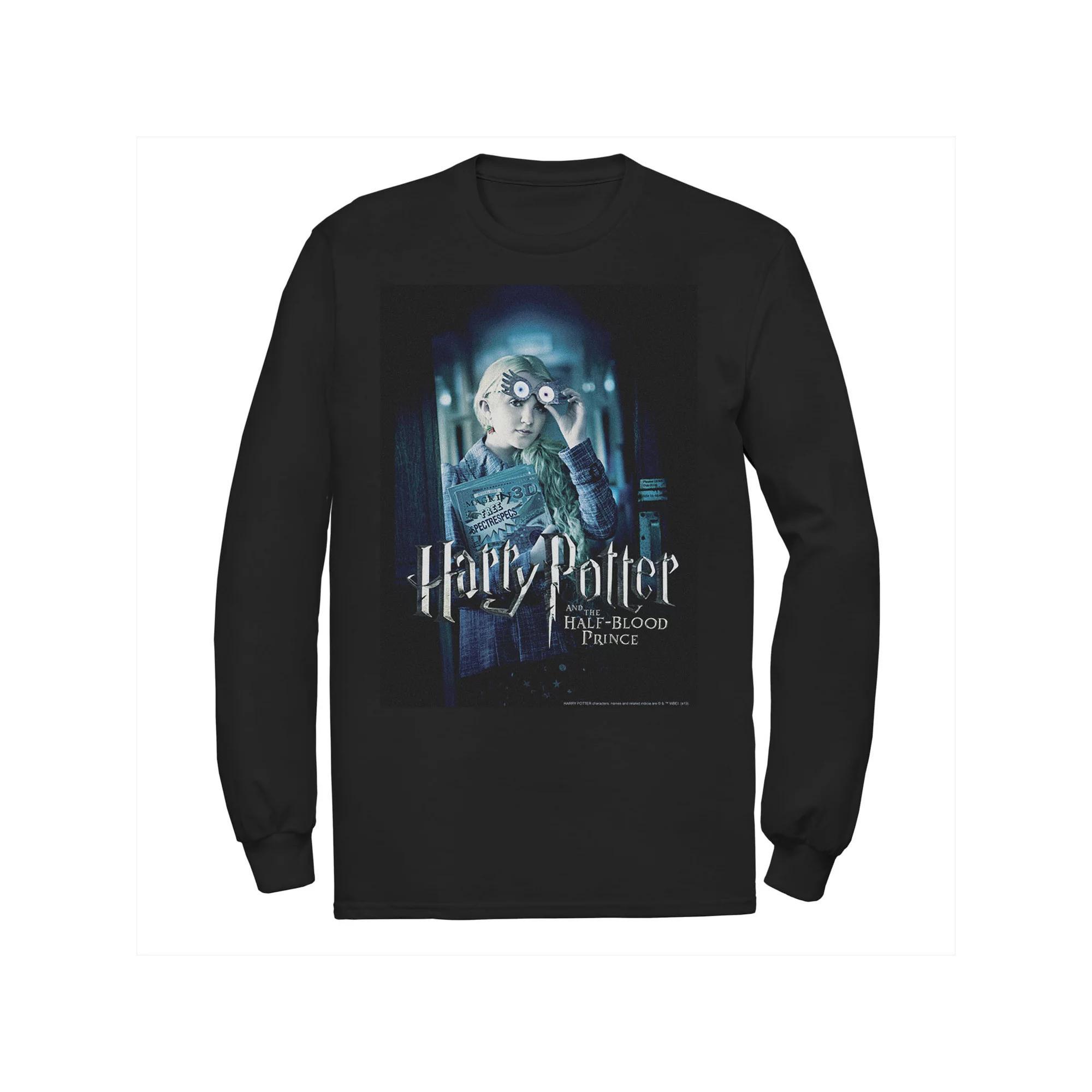 Men's Harry Potter Half-Blood Prince Luna Lovegood Poster Long Sleeve Graphic Tee, Size: Large, Black Product Image