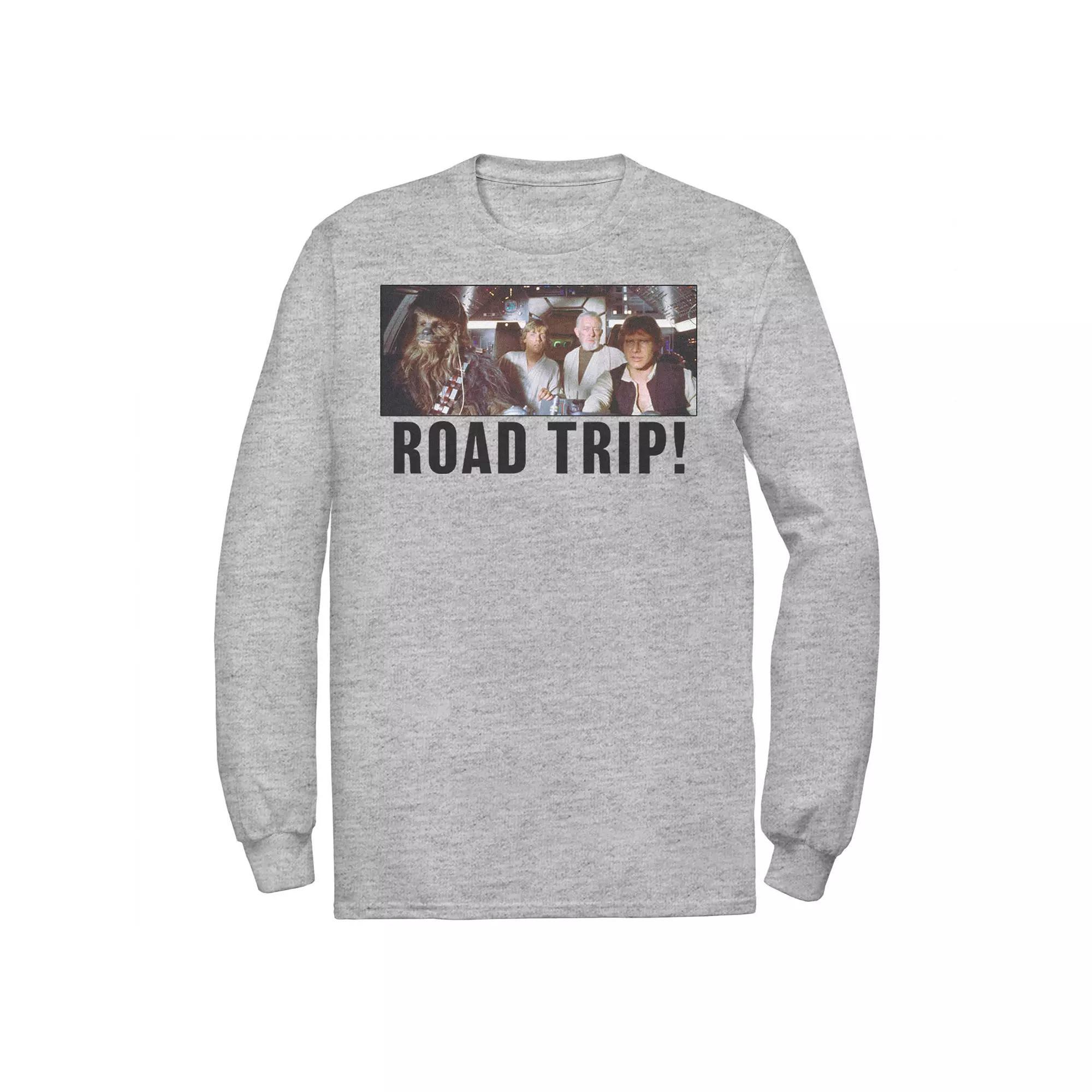 Men's Star Wars Group Shot Road Trip Tee, Size: Large, Athletic Grey Product Image