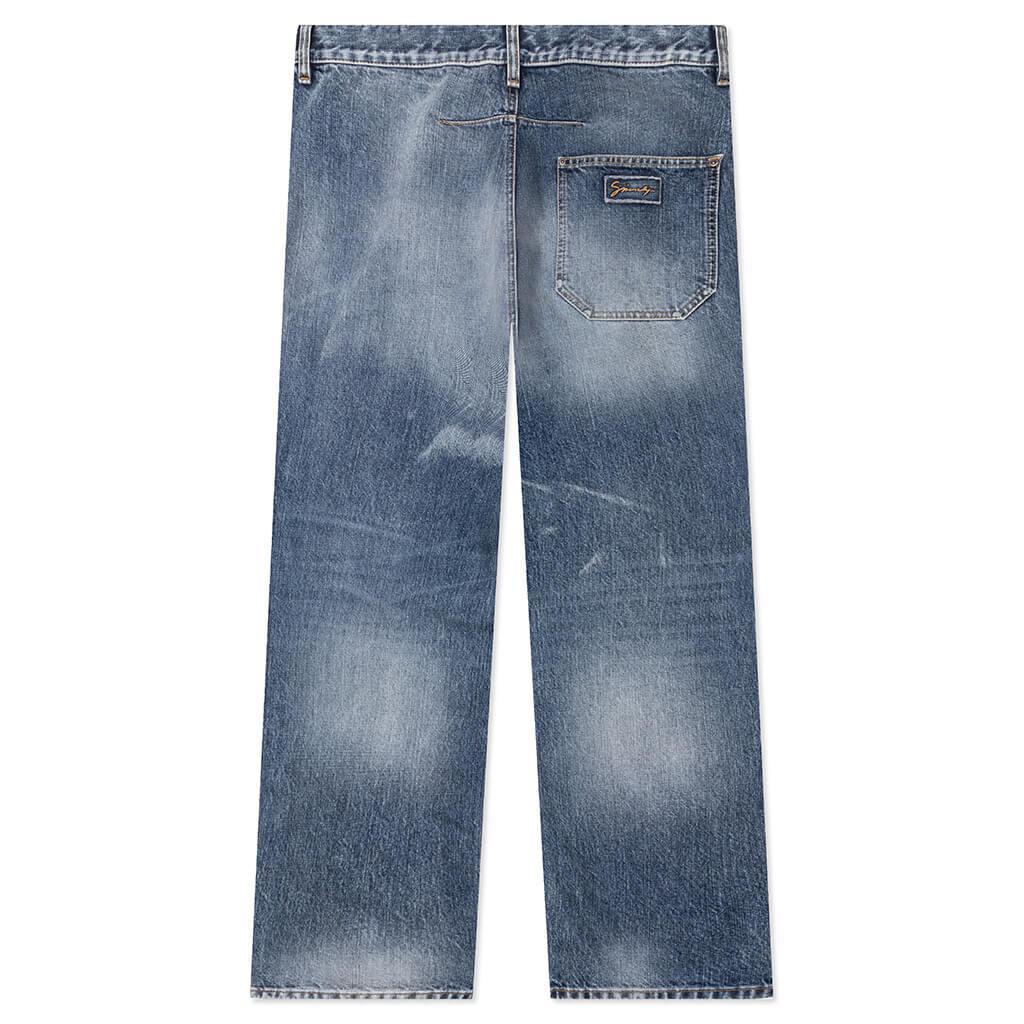 Relaxed Fit Denim Pants - Light Blue Male Product Image
