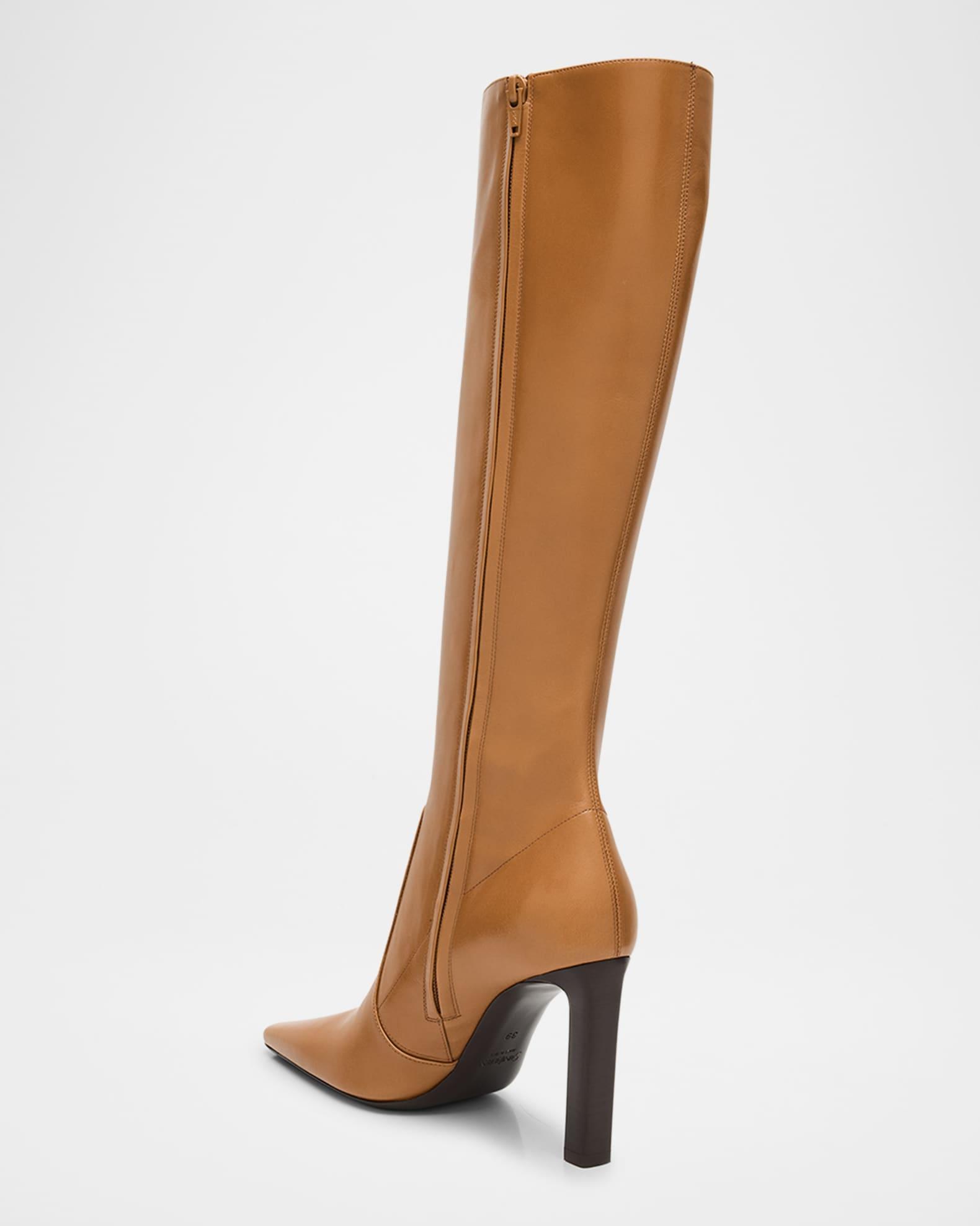 Francoise Smooth Leather Knee-High Boots Product Image