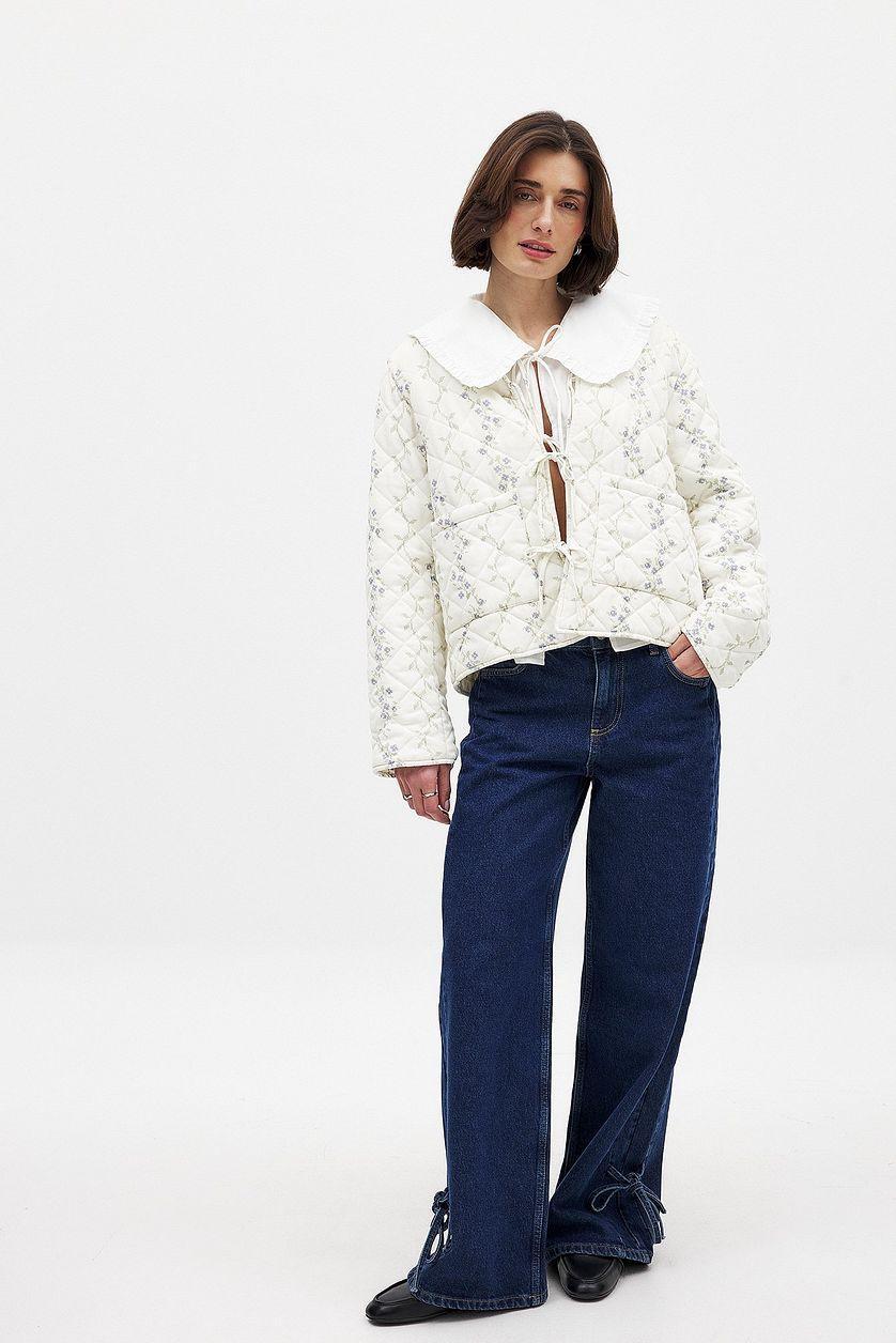 Tie Detail Quilted Jacket Product Image