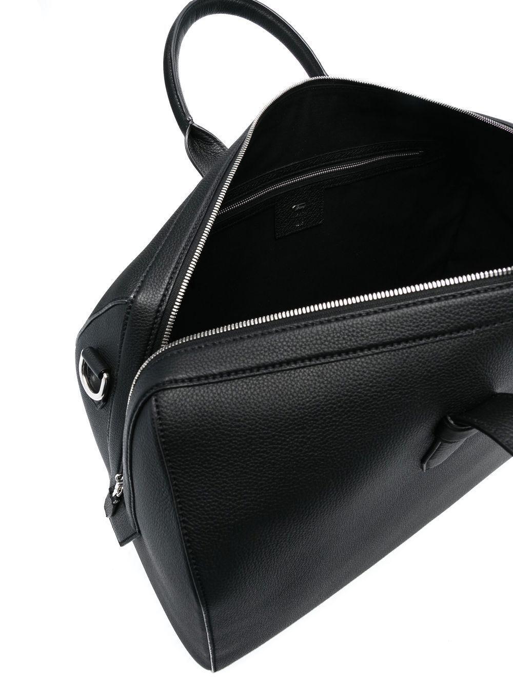 grained-texture leather travel bag Product Image