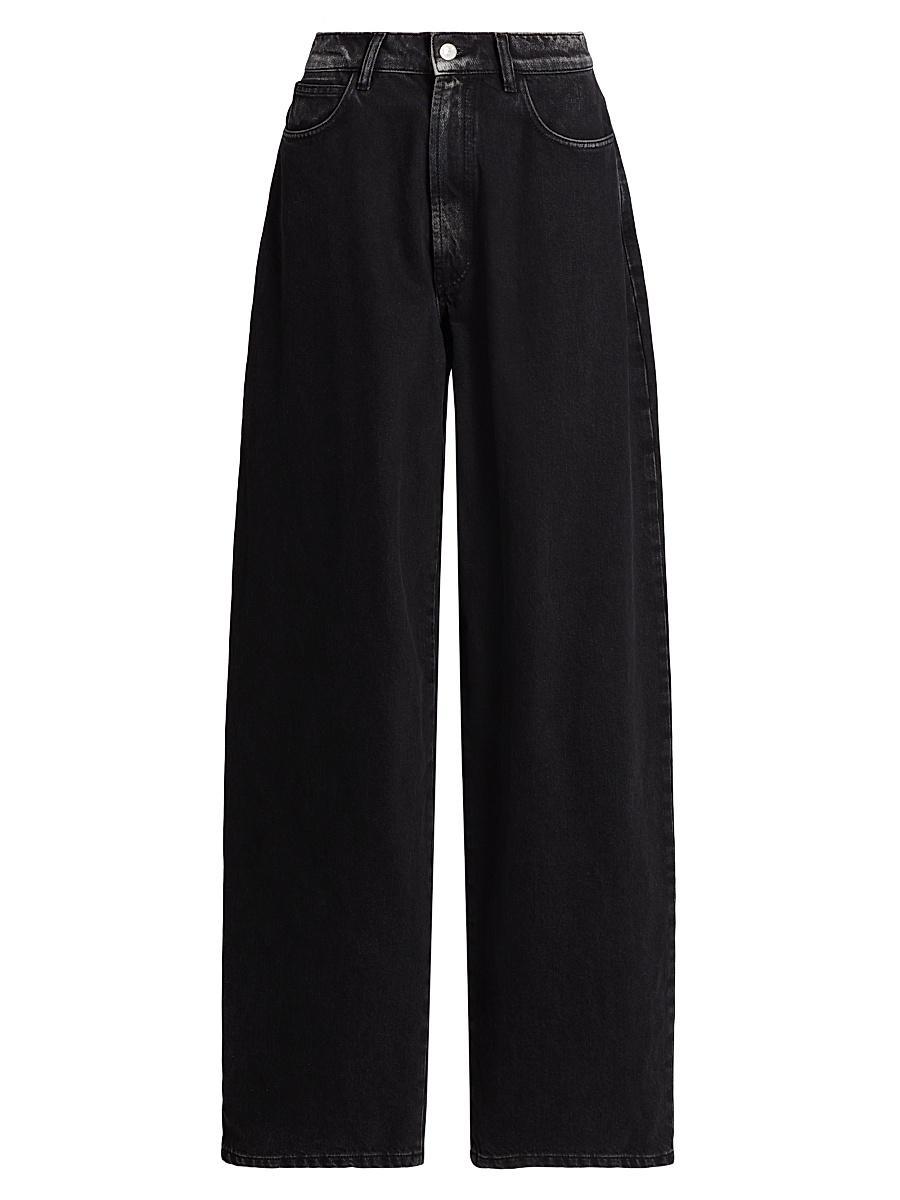 Womens Naomi Washed Wide-Leg Jeans Product Image
