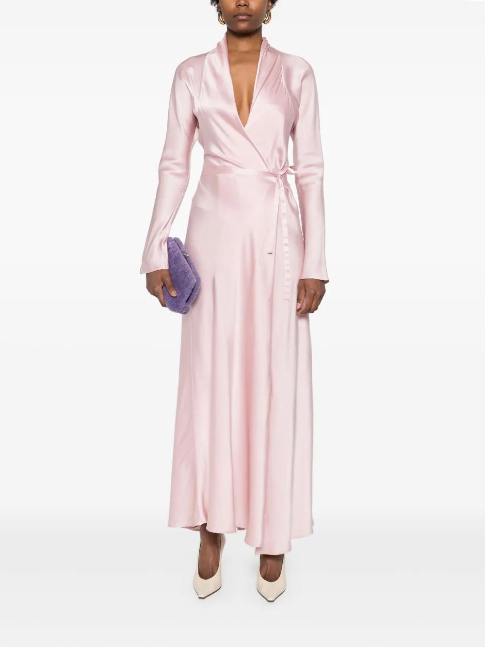 silk wrap dress Product Image