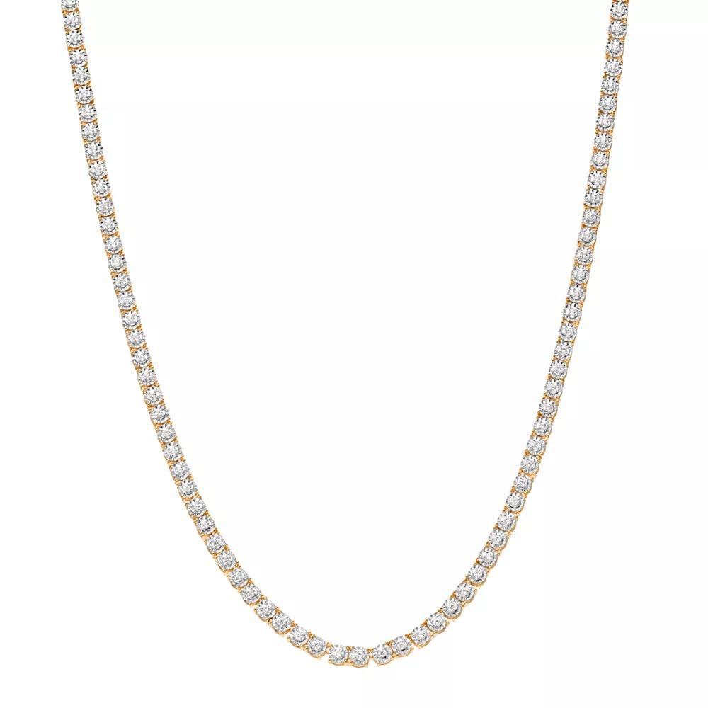 Diamond Brilliance 1 Carat T.W. Diamond Necklace, Women's, Size: 16", Gold Tone Product Image