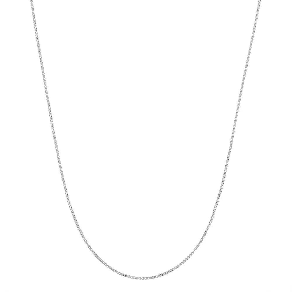 Jordan Blue Sterling Silver Box Chain Necklace, Women's, Size: 22", Grey Product Image