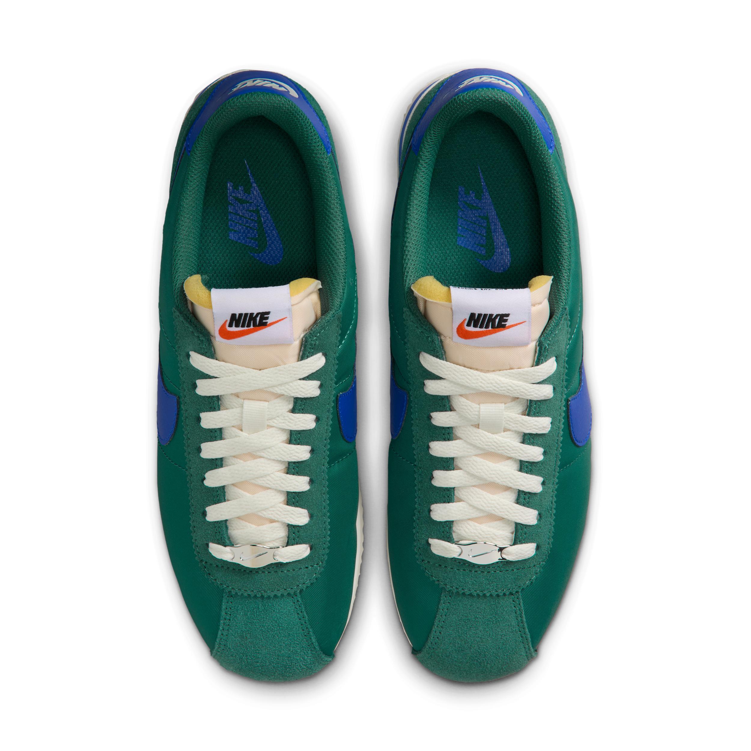 Nike Womens Cortex Textile Casual Shoes in Evergreen Aura/Sail/White Product Image