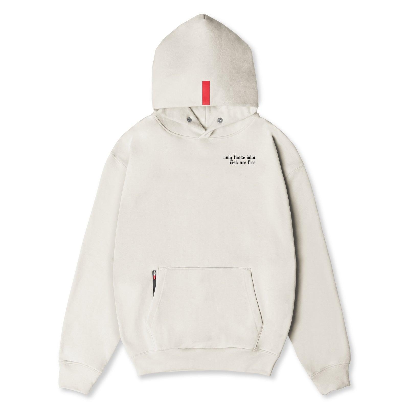 0874. Tech-Terry™ Zip Pocket Hoodie  -  Stone "Brush Wings/ASRV" Product Image