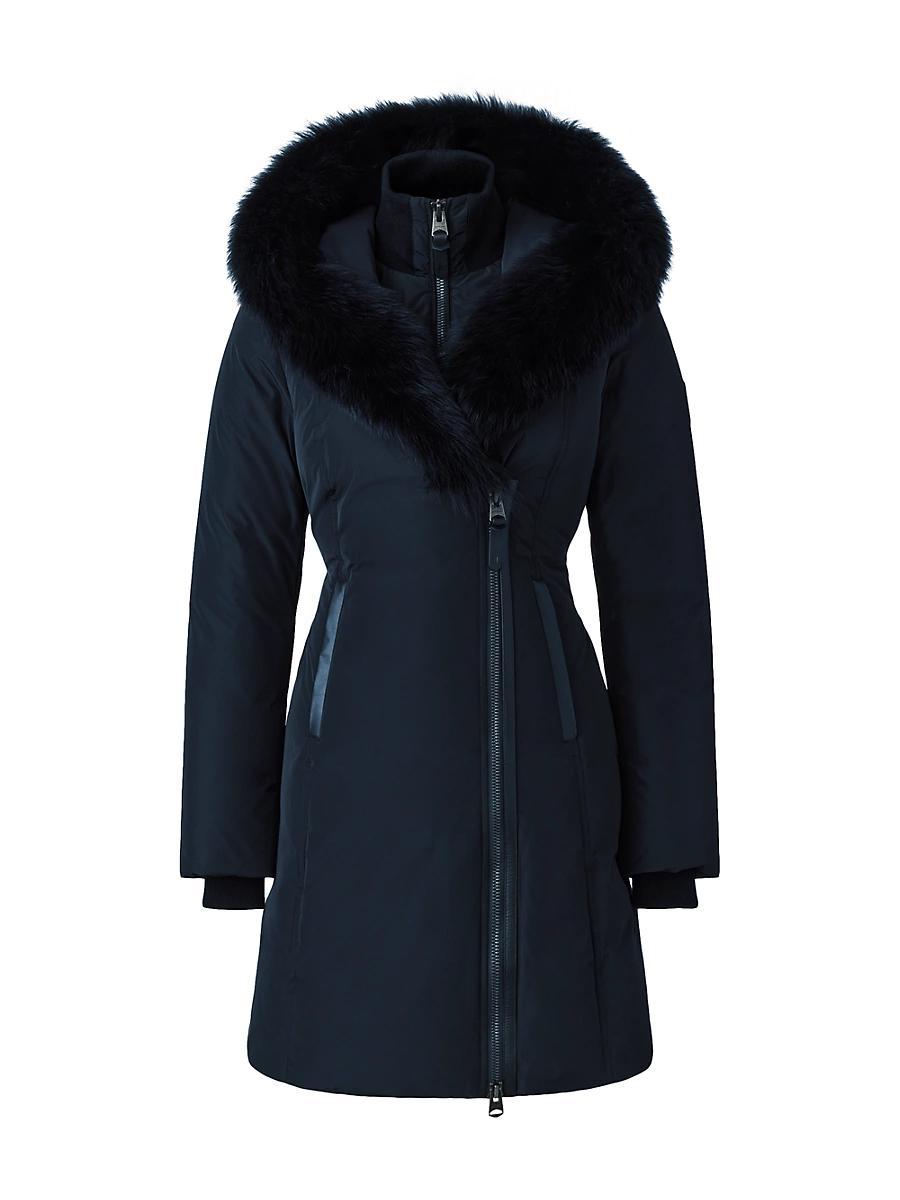 Mackage Kay Hooded Down Shearling Coat Product Image