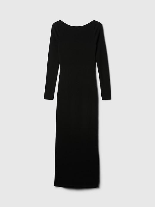 Boatneck Rib Midi Sweater Dress Product Image