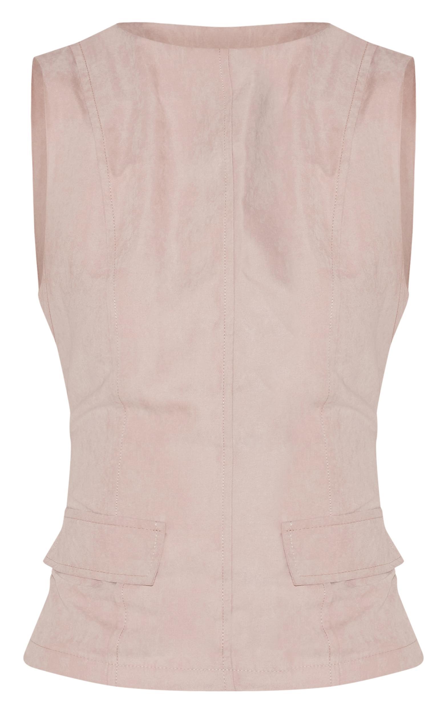  Stone Peach Skin Sleeveless Long Top Product Image