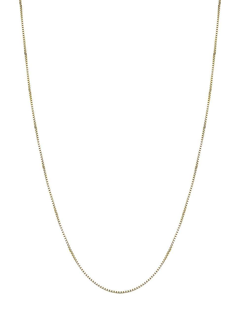 Womens 18K Yellow Solid Gold Bodega Box Chain Product Image