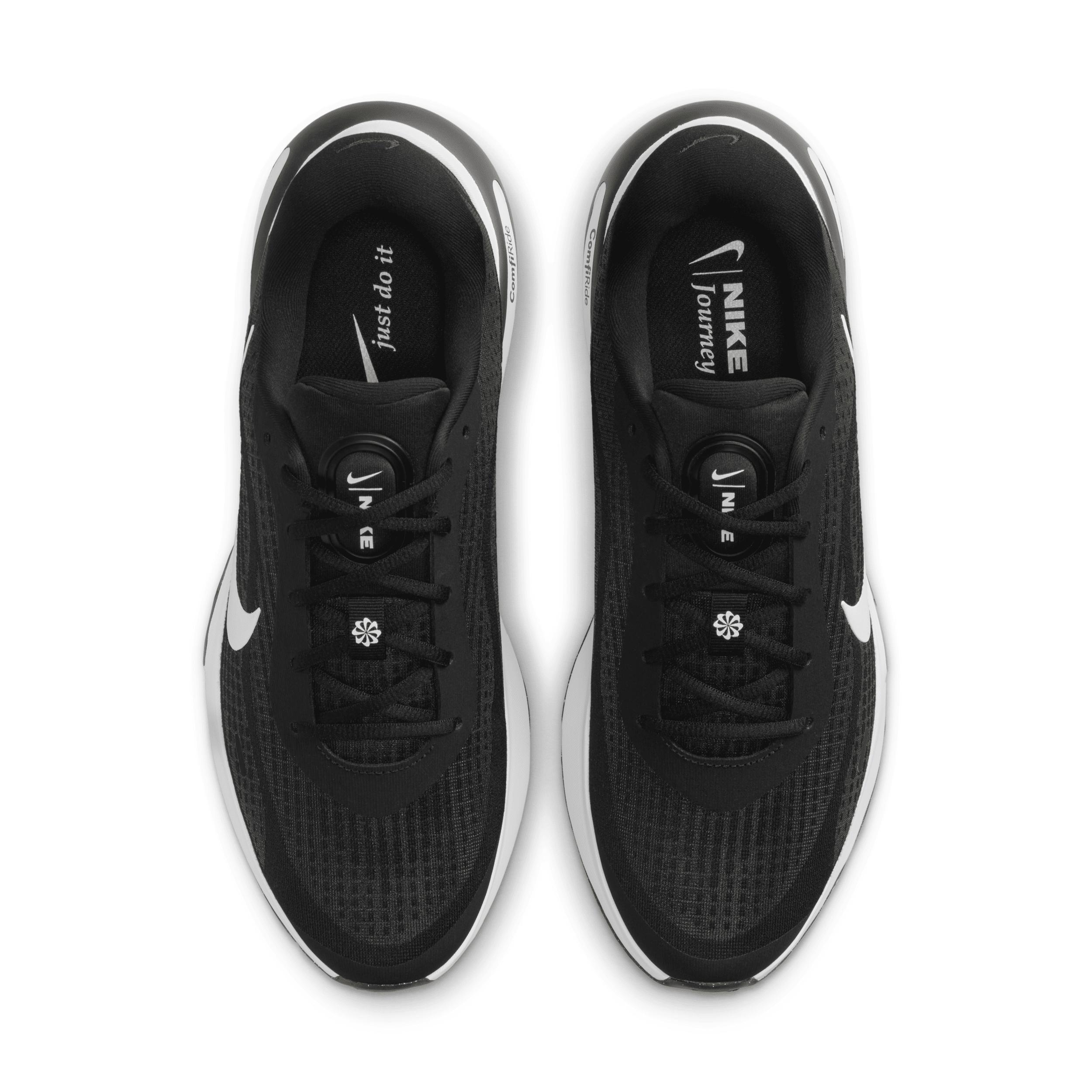 Nike Journey Run Men's Road Running Shoes, Size: 14, Black White Product Image