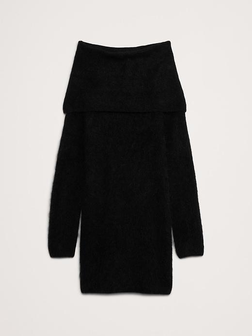 Oversized Fuzzy Alpaca-Blend Sweater Dress Product Image