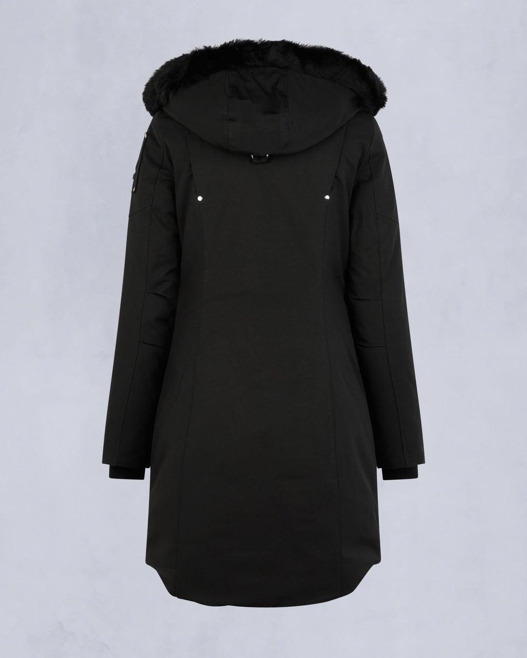 Moose Knuckles Womens Stirling Parka LDS in Black with Black Shearling Product Image