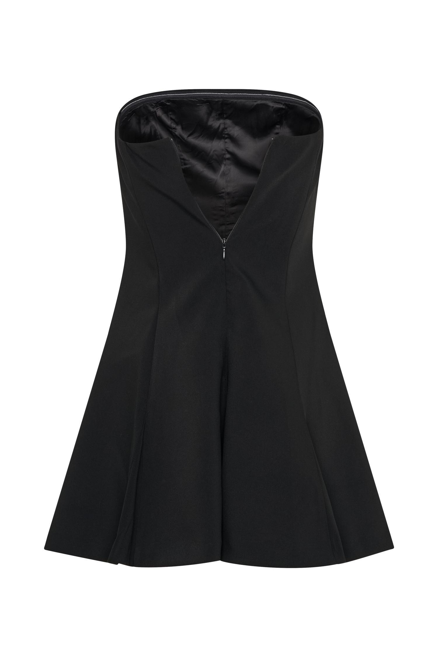Indiana Strapless Suiting Mini Dress - Black Product Image
