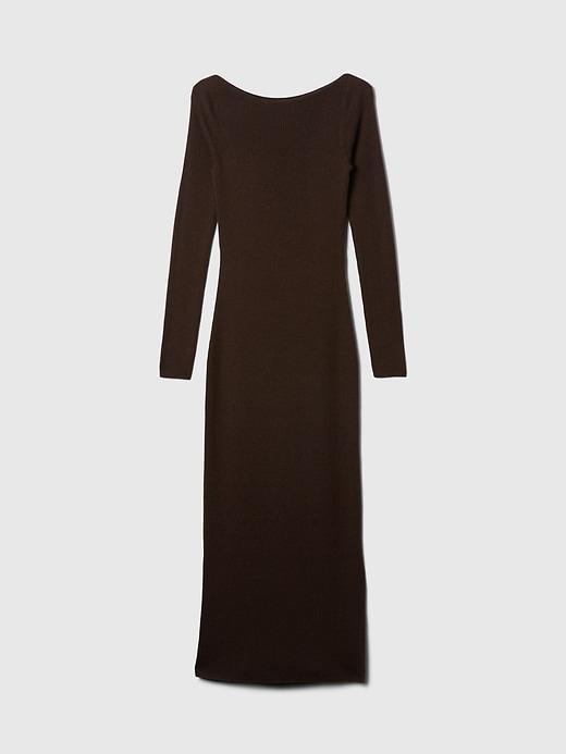 Boatneck Rib Midi Sweater Dress Product Image