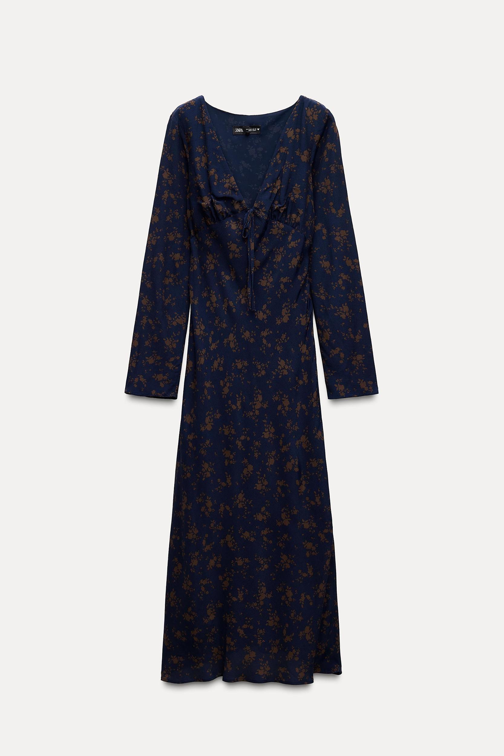 FLORAL PRINT MIDI DRESS Product Image