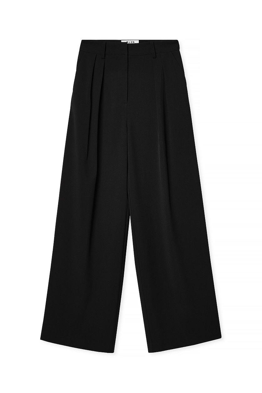 Wide Leg High Waist Suit Pants Product Image