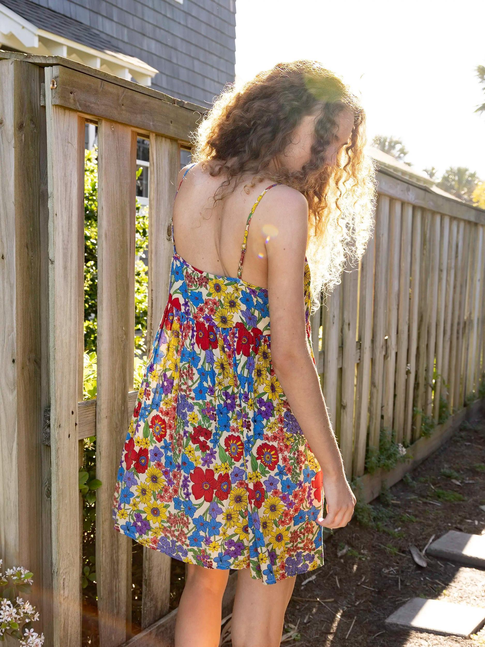 Gigi Mini Dress - Multicolored Calico Floral Product Image