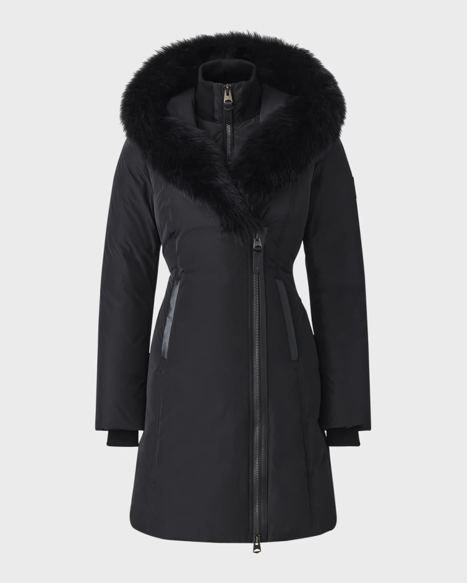 Mackage Kay Hooded Down Shearling Coat Product Image