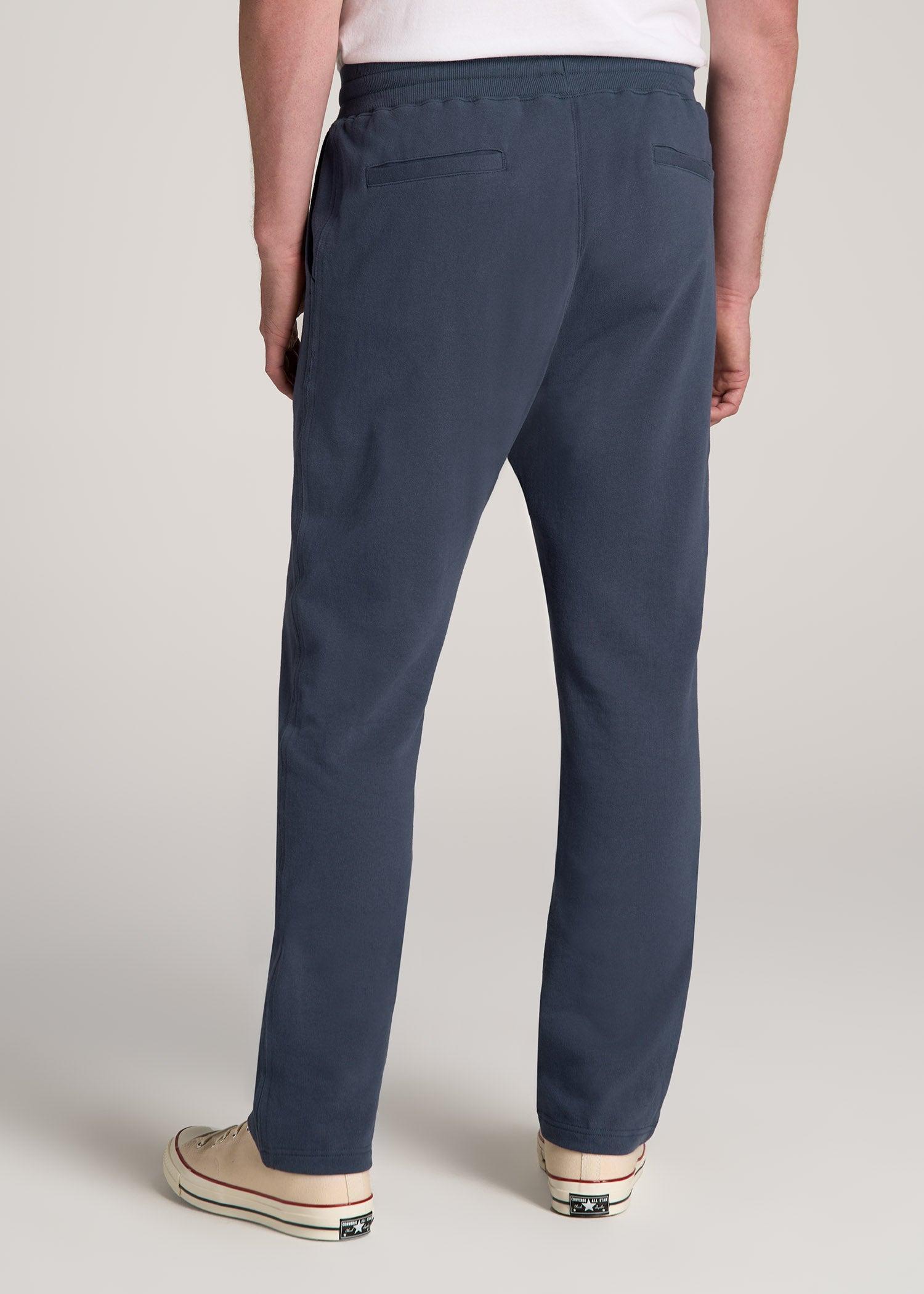 LJ&S Brushed Terrycloth Sweatpants for Tall Men in Vintage Midnight Navy Product Image