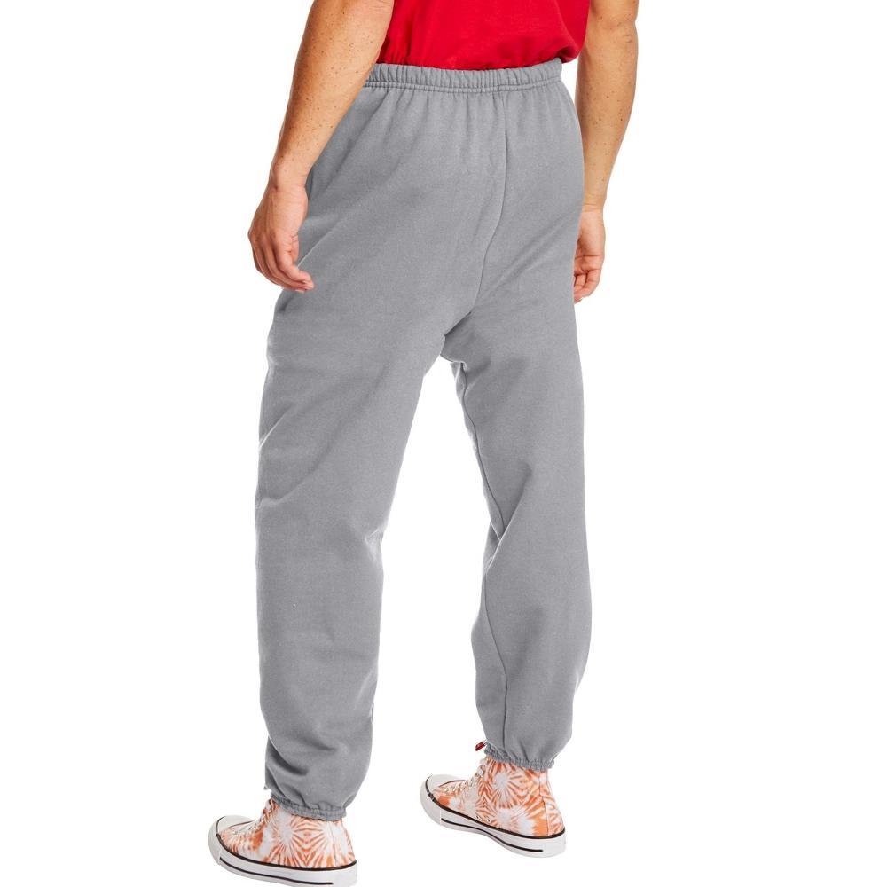 Mens Hanes Ultimate Cotton Cinched-Leg Sweatpants Light Silver Product Image