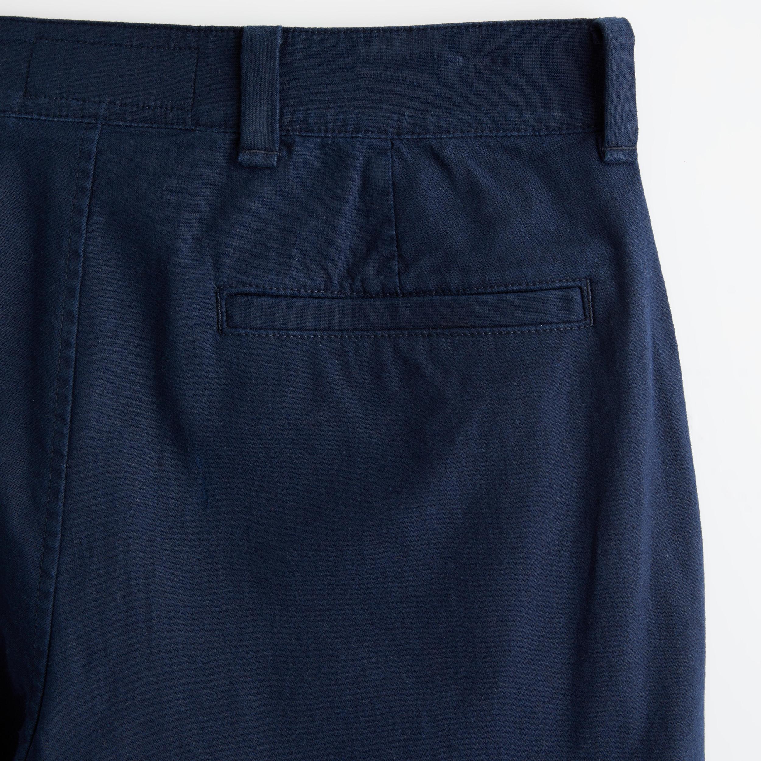Straight Linen-Blend Fixed Waist Pant Product Image