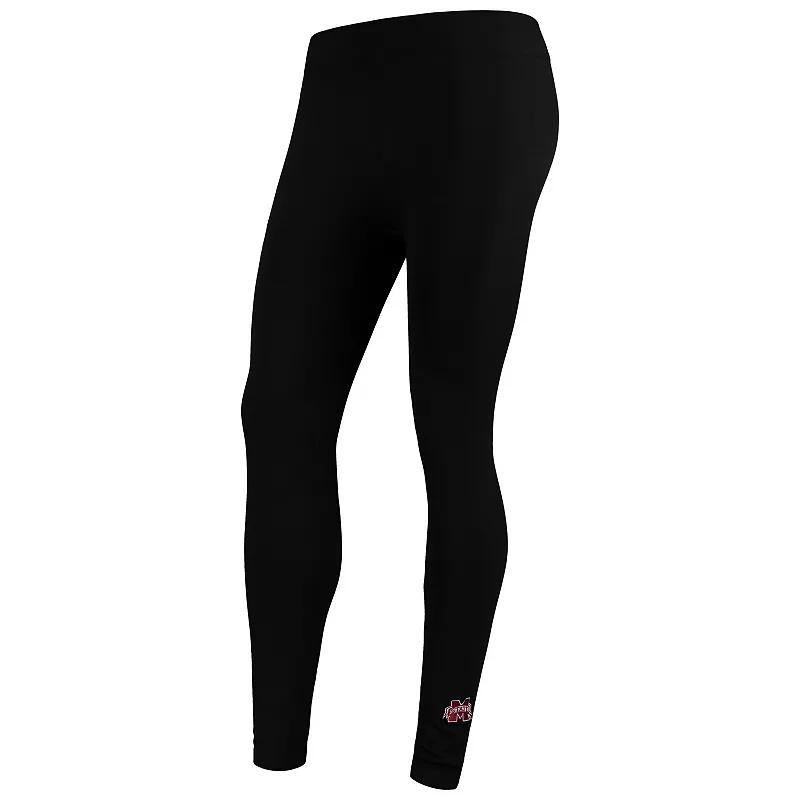 Women's ZooZatz Black Mississippi State Bulldogs Fleece Leggings, Size: Small/Medium, Mst Black Product Image