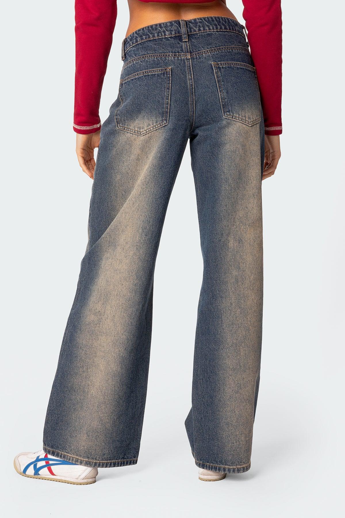 Raelynn Washed Low Rise Jeans Product Image