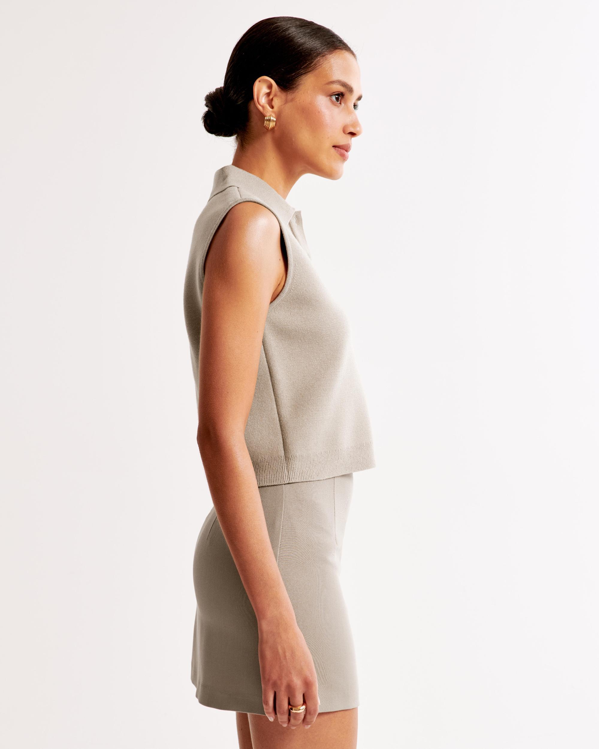 LuxeLoft Sleeveless Notch-Neck Top Product Image