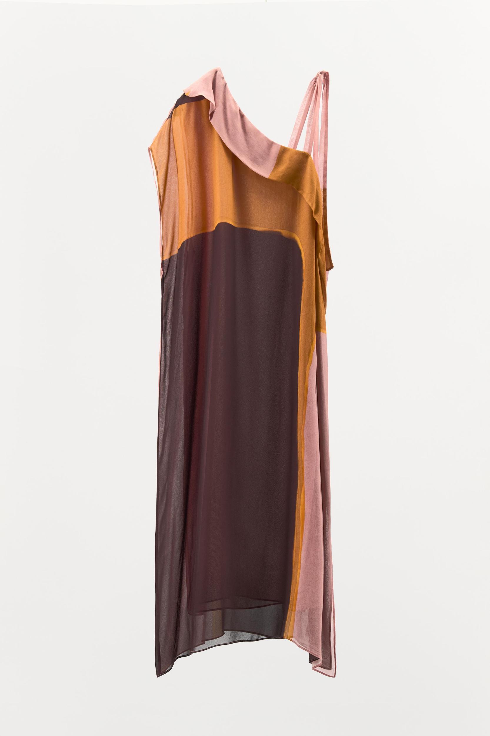 PRINTED ASYMMETRIC STRAP DRESS Product Image