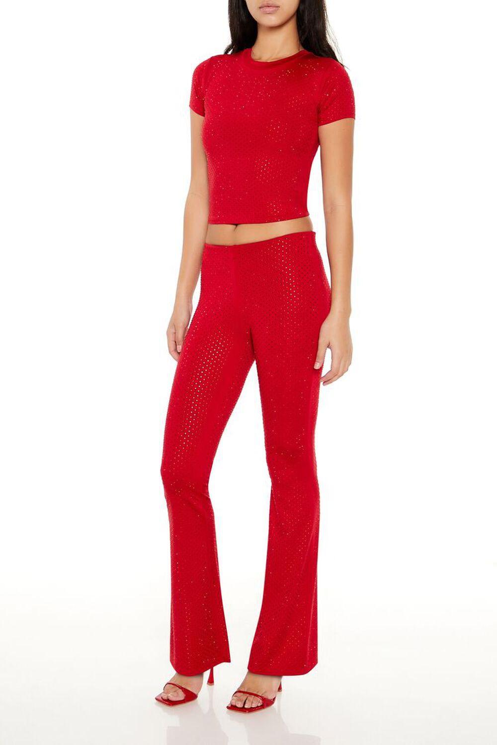 Contour Sculpt Rhinestone Pants | Forever 21 Product Image