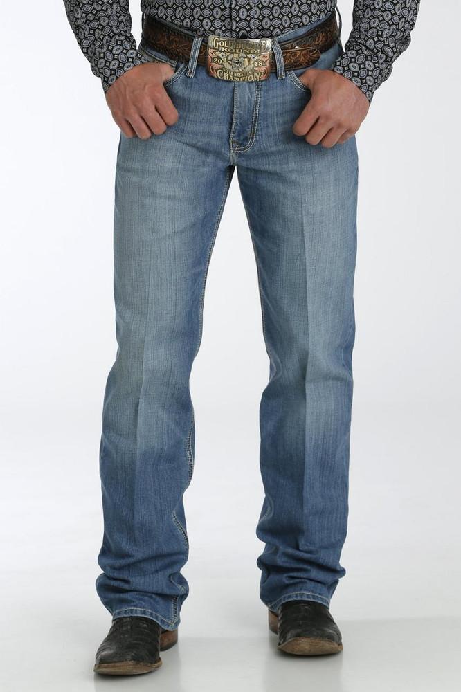 SALE Cinch® Men's Grant Relaxed Fit Medium Stone Boot Cut Jeans Product Image
