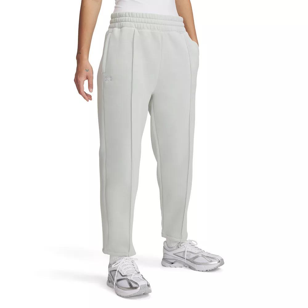 Women's Under Armour Rival Fleece Pintuck Ankle Pants, Size: Large, Hydro Green Product Image