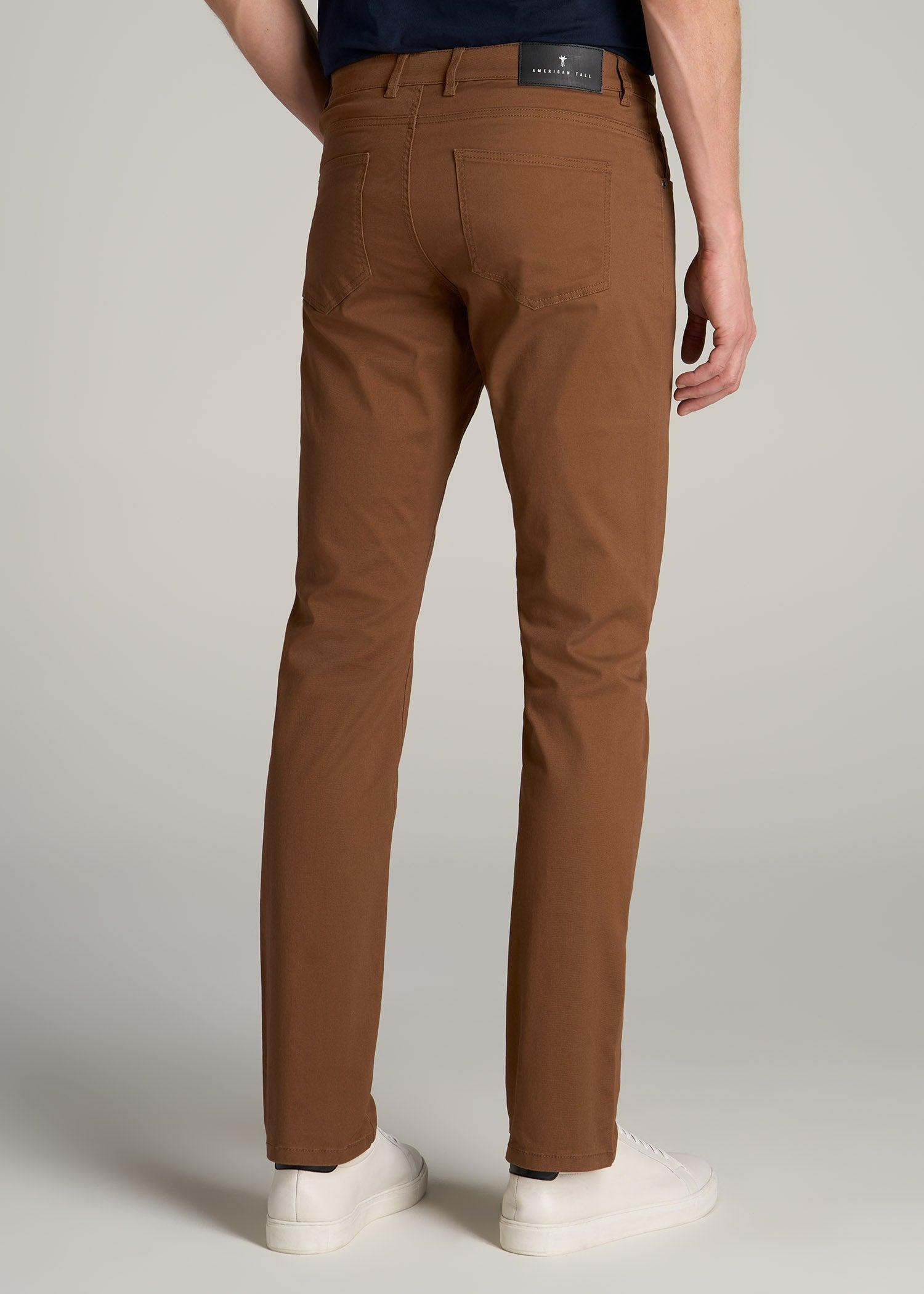 Carman TAPERED Fit Five Pocket Pants for Tall Men in Soft Beige Product Image