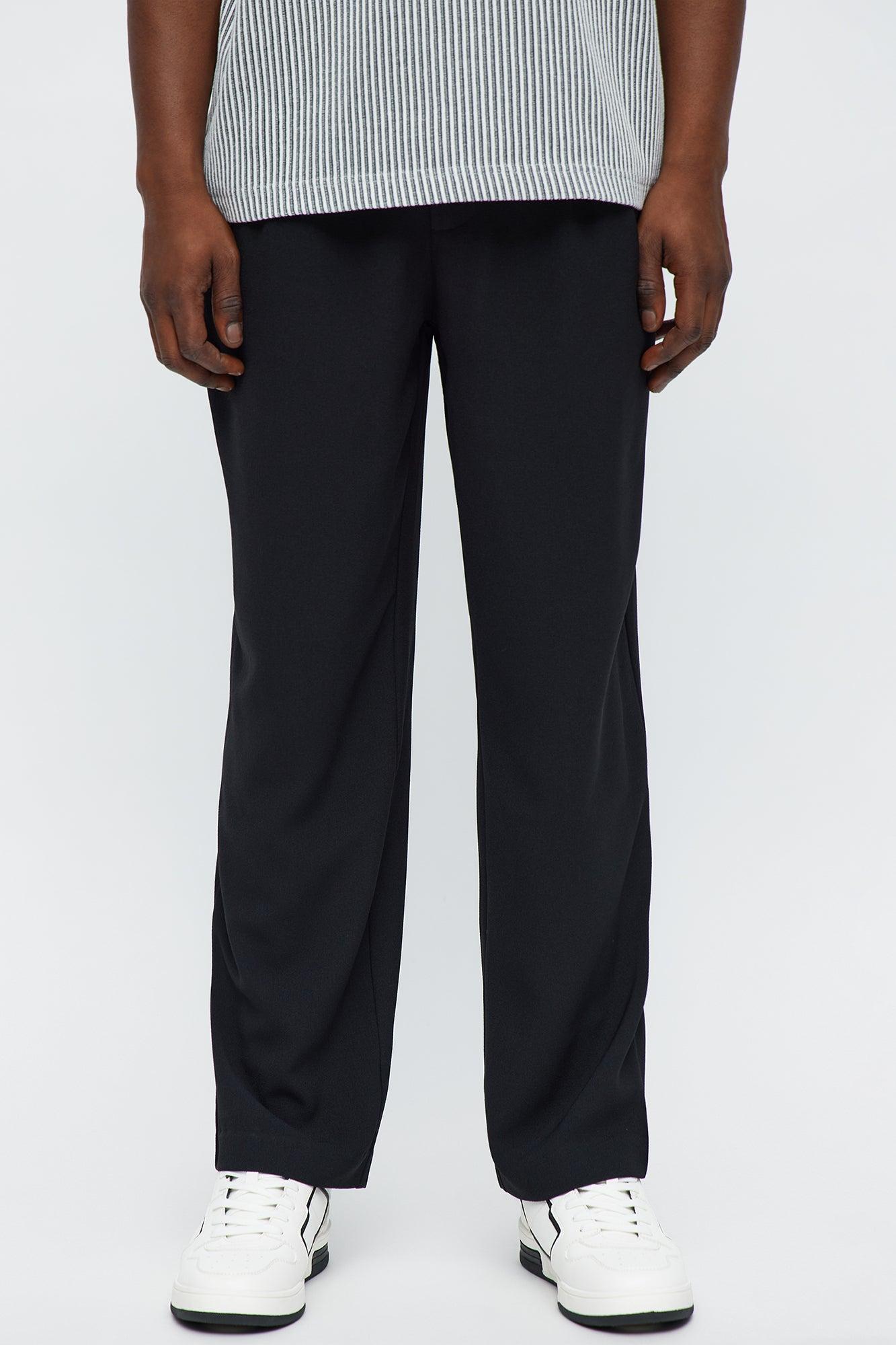 Golden Hour Straight Double Pleated Trouser - Black Male Product Image